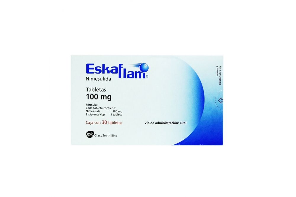 Eskaflam 100 mg Caja Con 30 Tabletas