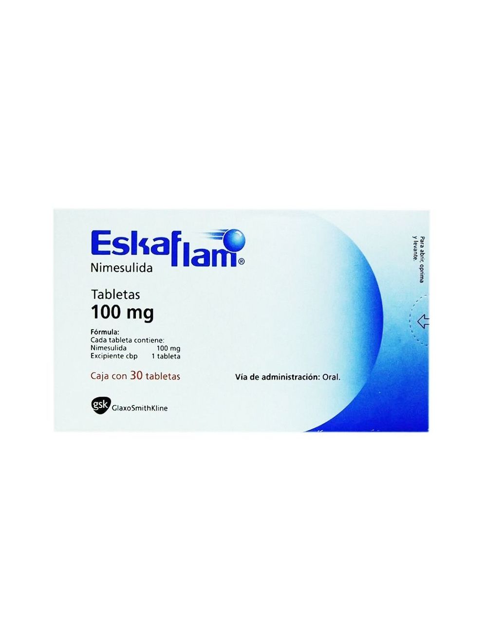 Eskaflam 100 mg Caja Con 30 Tabletas