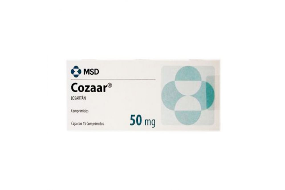 Cozaar 50 mg Caja Con 15 Comprimidos