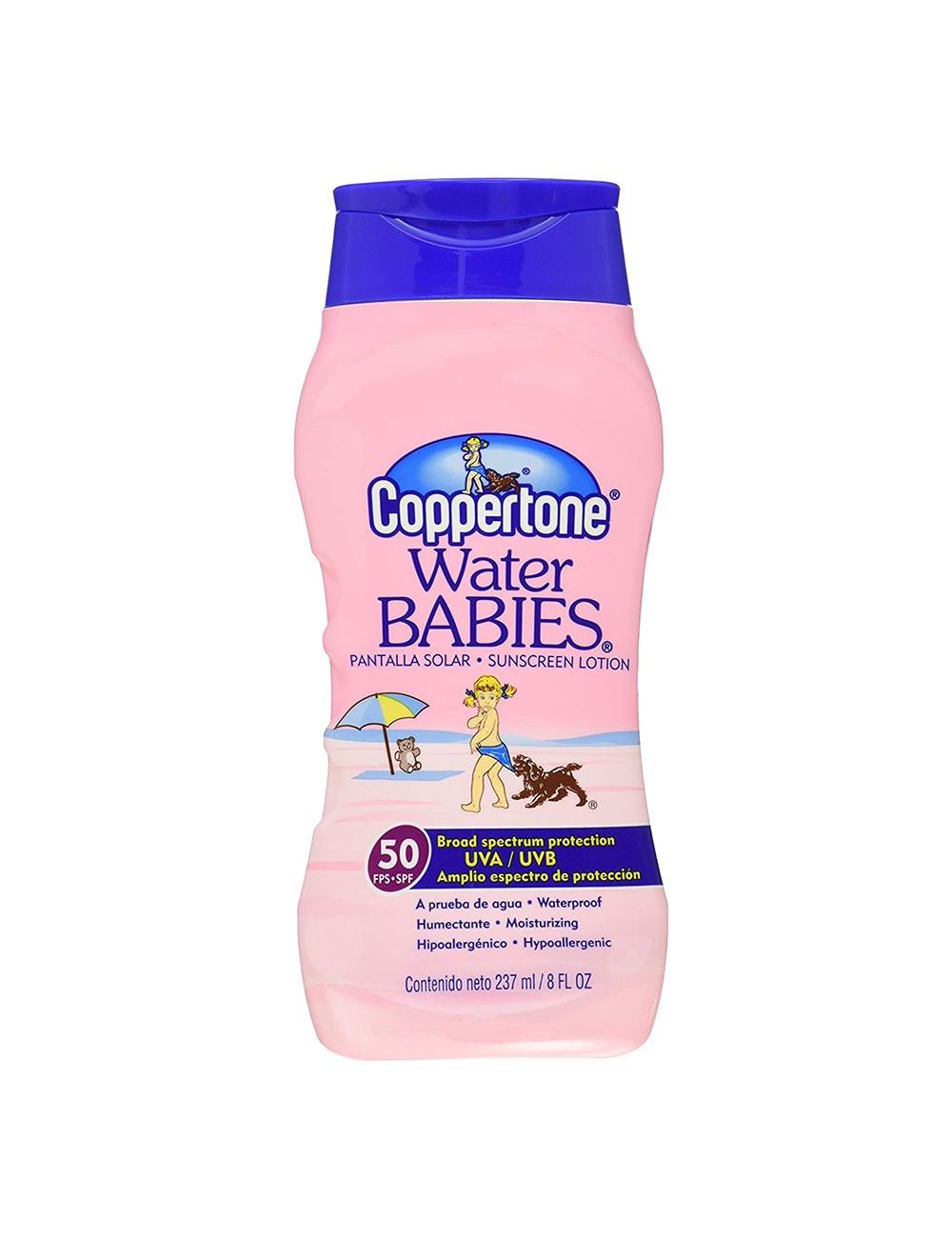 Coppertone Water Babies Crema FPS50 Botella Con 237mL