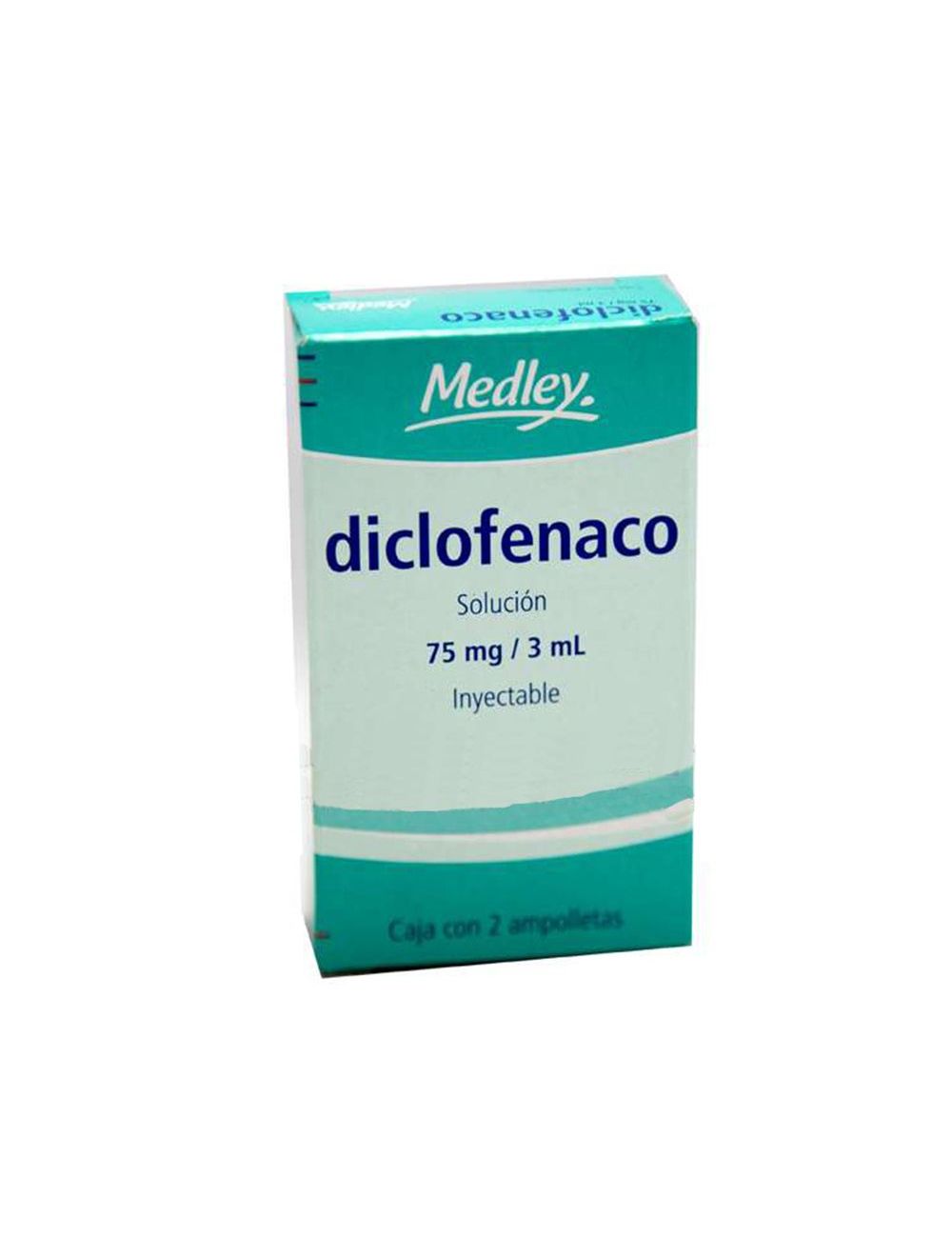 Diclofenaco 75 mg/ 3 mL Caja Con 2 Ampolletas