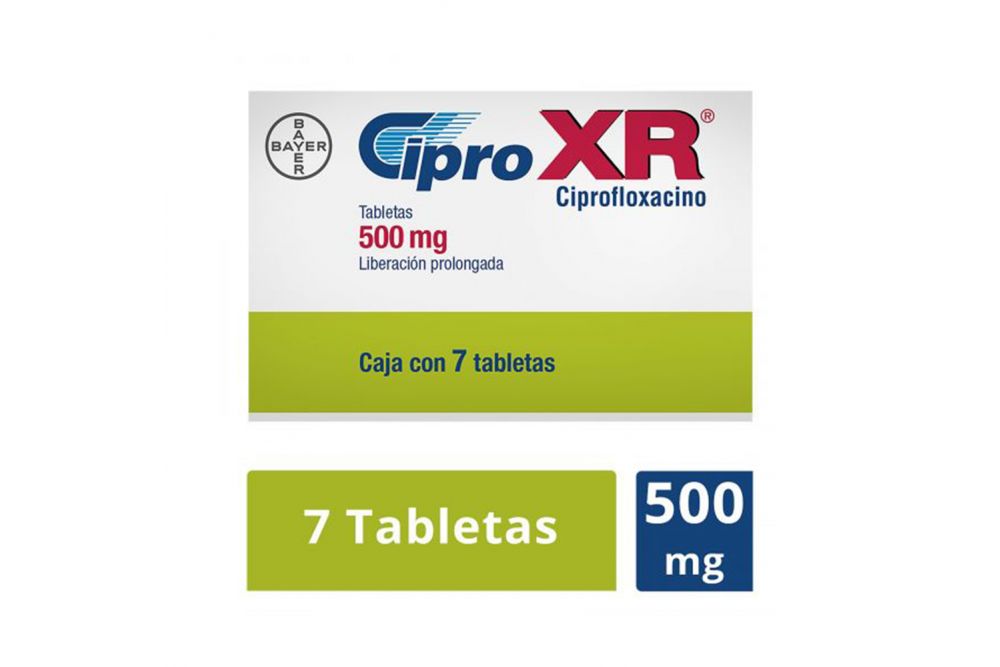 Cipro XR 500 mg Caja Con 7 Tabletas RX2