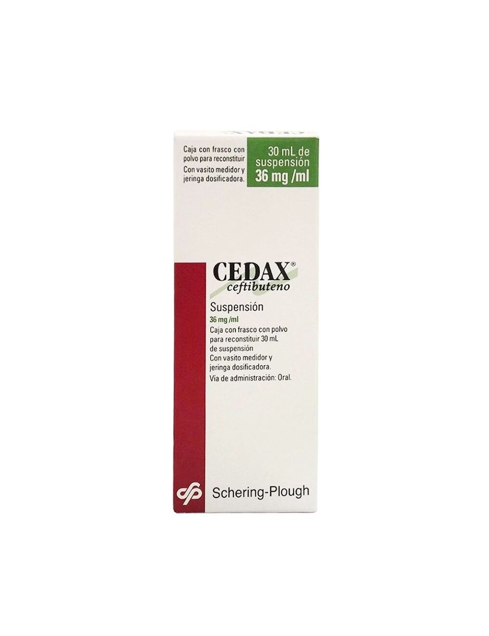 Cedax Suspensión 36mg Caja Con Frasco Con 60 mL Con Dosificador - RX2 Cedax Suspensión 36mg Caja Con Frasco Con 60 mL Con Dosificador - RX2