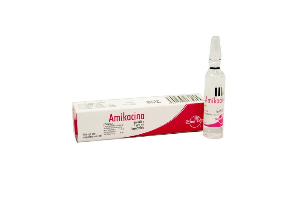 Amikacina 1 g Solución Inyectable Ampolleta Con 4 mL -RX2 SDT