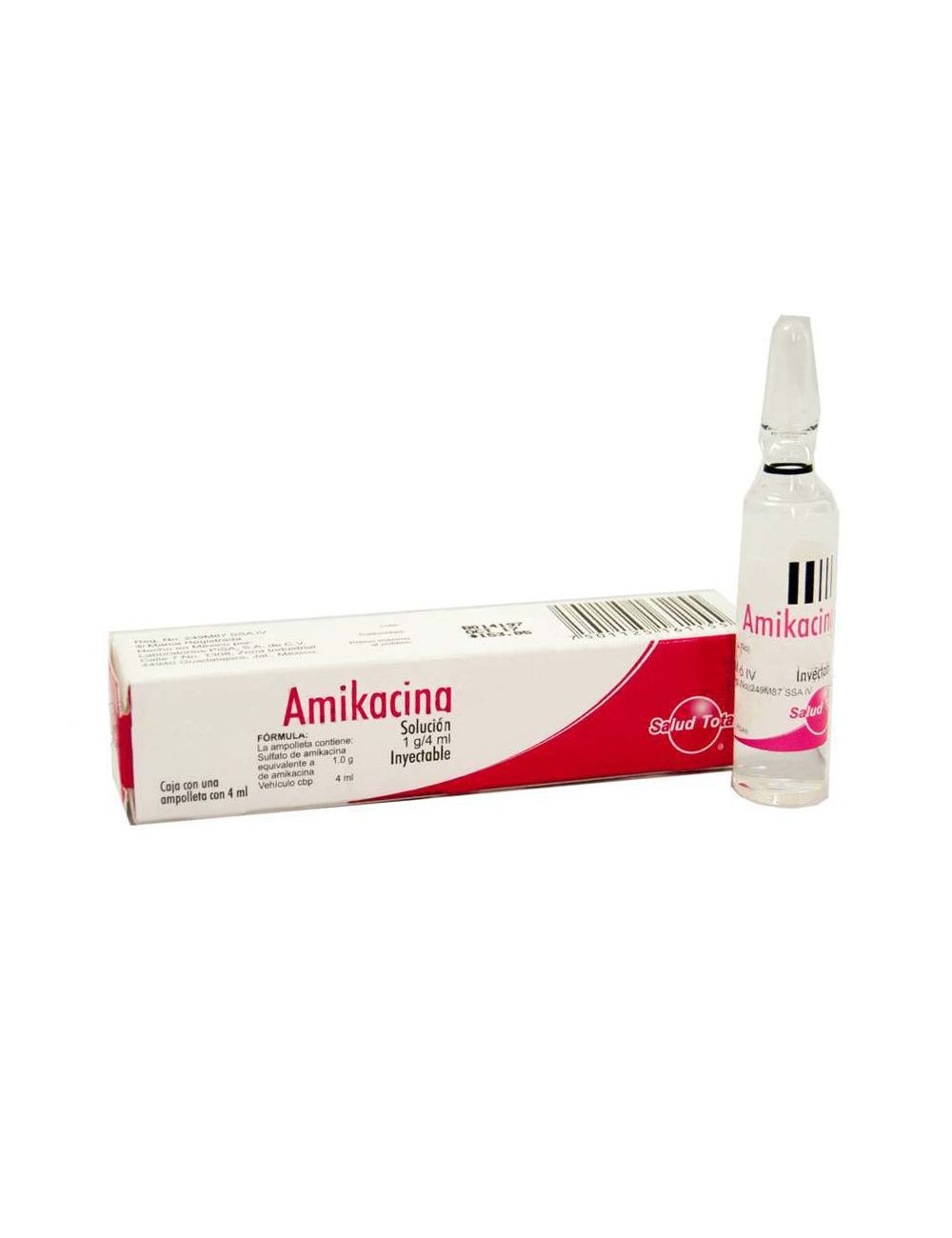 Amikacina 1 g Solución Inyectable Ampolleta Con 4 mL -RX2 SDT