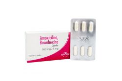 Amoxicilina/Bromhexina 500 mg/8 mg Con 12 Cápsulas - RX2
