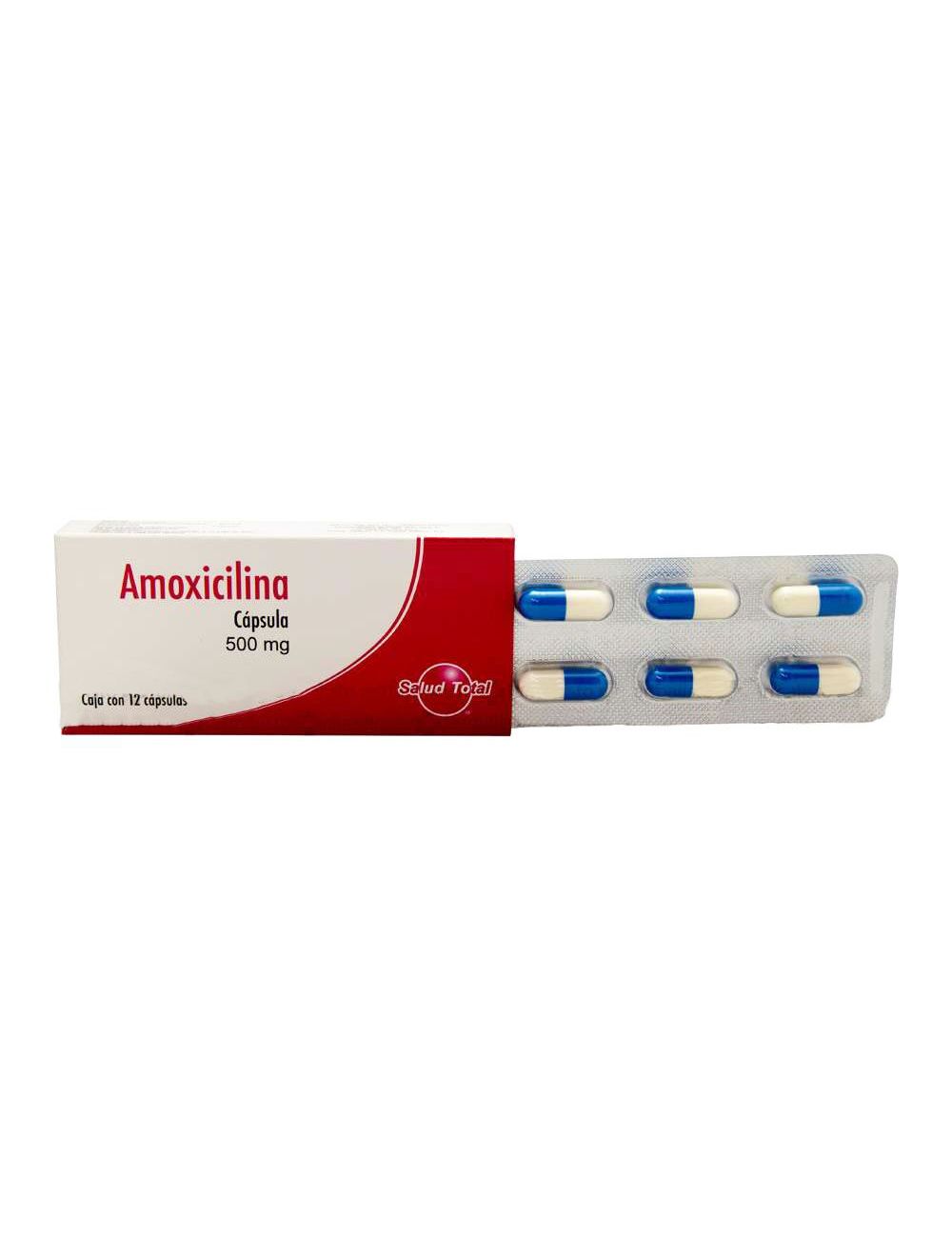 Amoxicilina Cápsula 500 mg Caja Con 12 Cápsulas - RX2