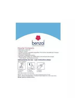 Benzal Douche Compacto Caja Con Envase Plegable Con 210mL y 6 Sobres