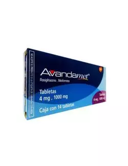 Avandamet 4 mg / 1000 mg Caja Con 14 Tabletas