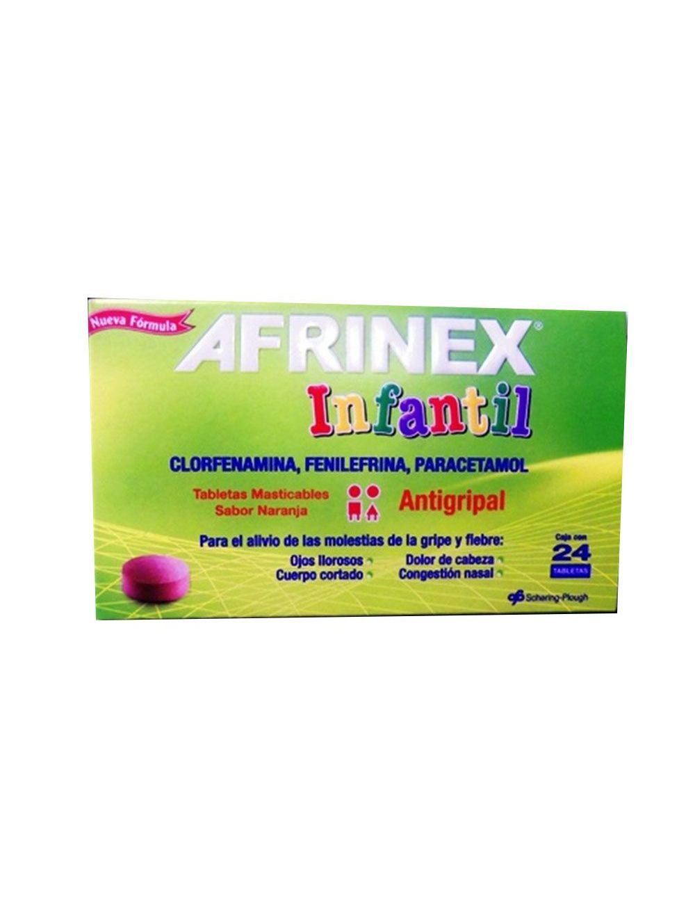 Afrinex Infantil 80 mg Caja Con 24 Tabletas