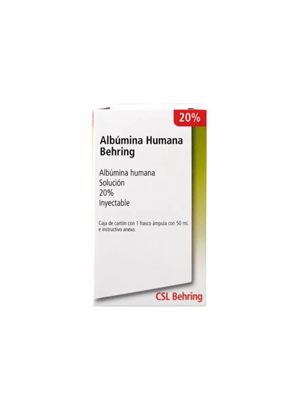 Albunate Solución Inyectable 20% Caja Con Frasco Ámpula Con 50 mL