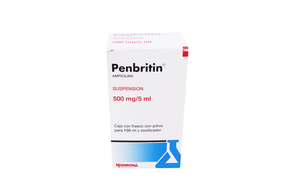 Penbritin 500mg/5mL Suspensión Caja Con Frasco Con Polvo Para 100mL -RX2