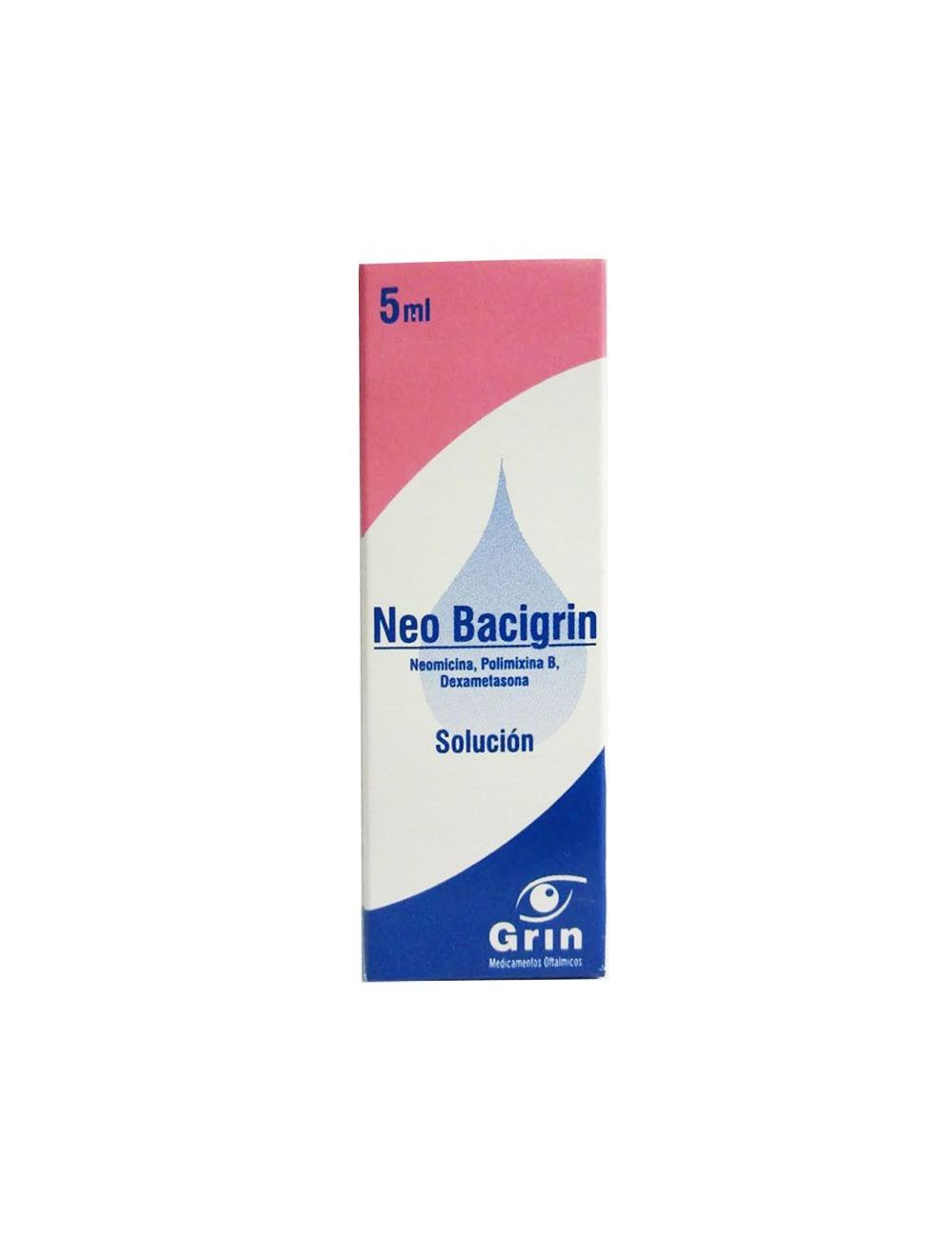 Neo-Bacigrin Solución 5 mL Caja Con Frasco Gotero - RX