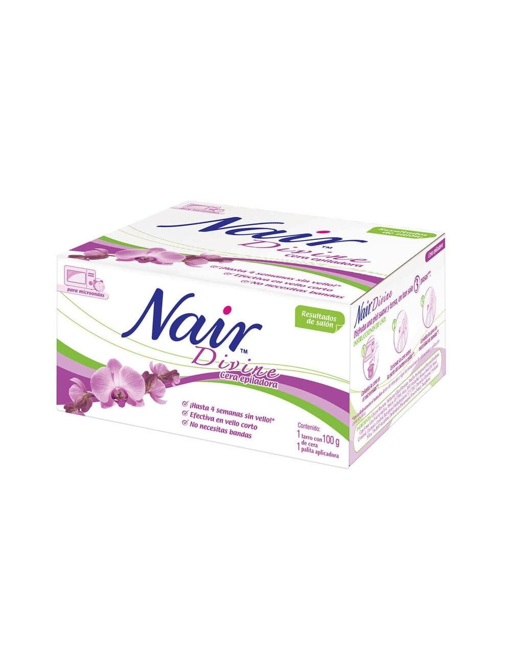 Nair Divine Cera Para Depilar Caja Con Tarro Con 100g