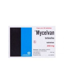 Mycelvan 250 mg (Terbinafina) - Caja con 30 Tabletas - Liomont
