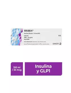 SOLIQUA® (Insulina glargina/Lixisenatida) 100 U, 33 µg/mL | Pluma Precargada | Sanofi | Rx3