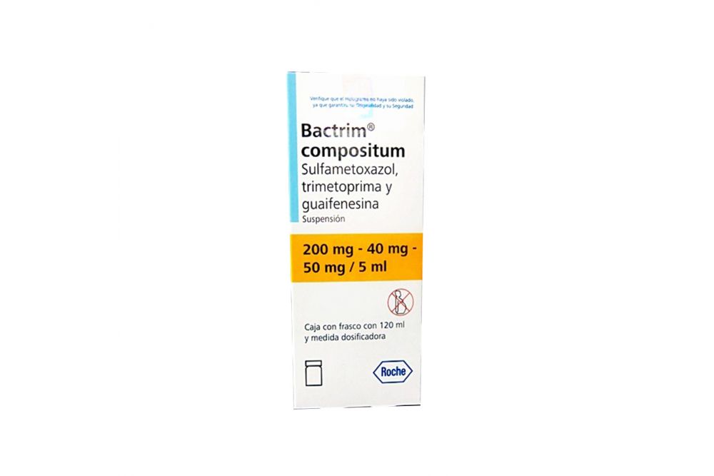 Bactrim Compositum 200 mg / 40 mg / 50 mg / 5 mL Caja Con Frasco Con 120 mL - RX2