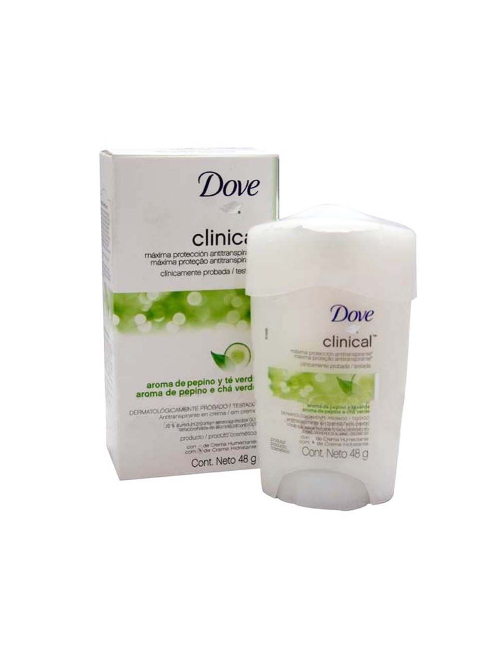 Antitranspirante En Crema Dove Clinical Caja Con Barra Con 48 g