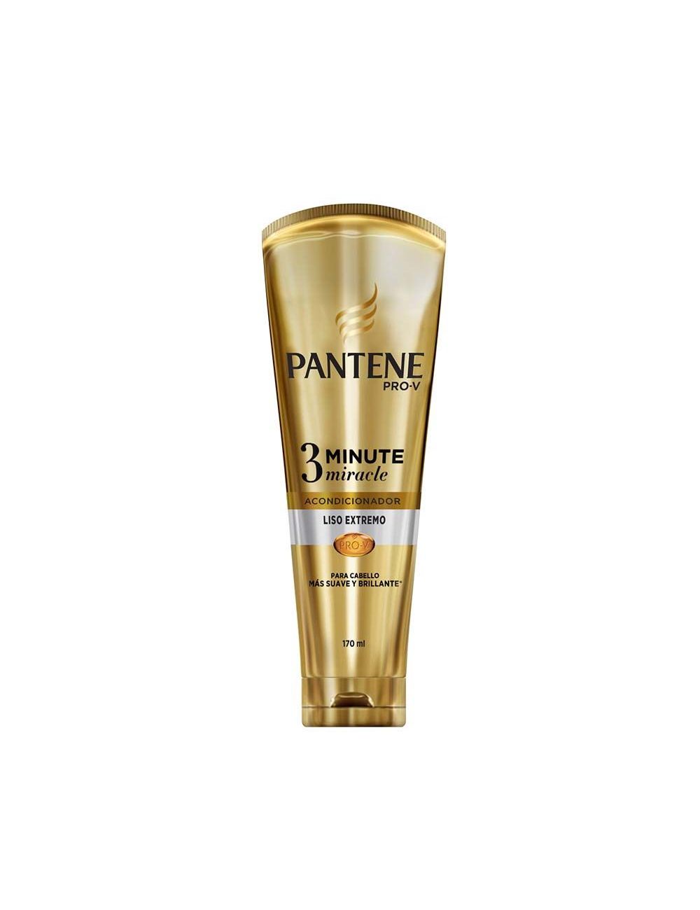 Acondicionador Pantene Pro-V 3 Minute Miracle Liso Extremo Botella Con 170 mL