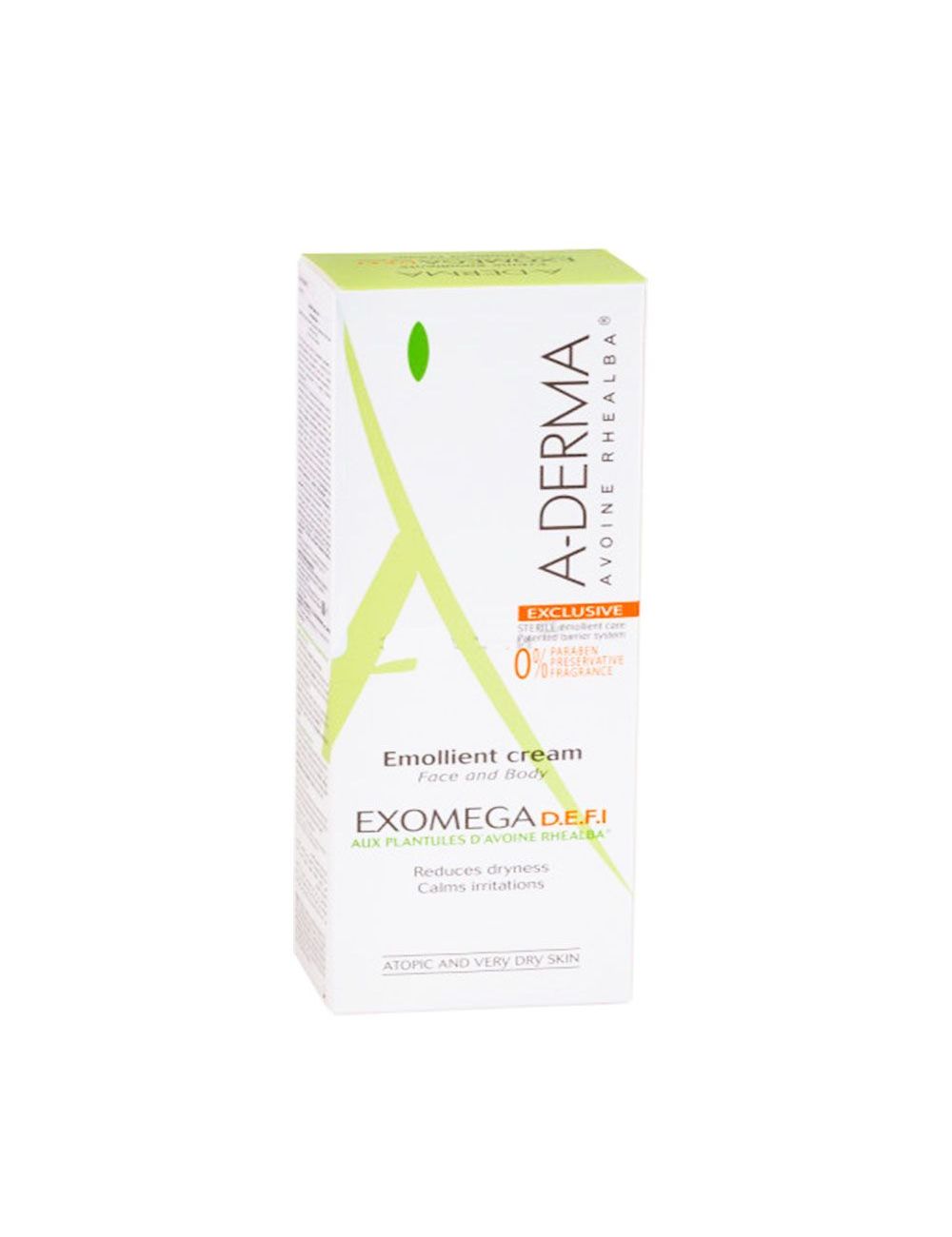 Crema Emoliente A-derma Exomega D.E.F.I Caja Con TubCrema Emoliente A-derma Exomega D.E.F.I Caja Con Tubo Con 200mLo Con 200mL