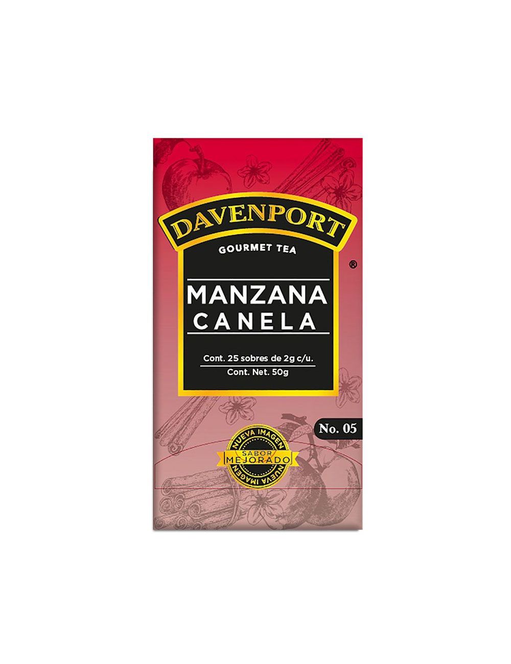 Te De Manzana Canela Davenport 25 sobres