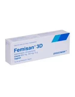 Femisan 3D 800 mg/100 mg Caja Con 18 g y 3 Aplicadores