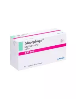 Glucophage® 850 mg - 60 Tabletas | Metformina | Laboratorio Merck
