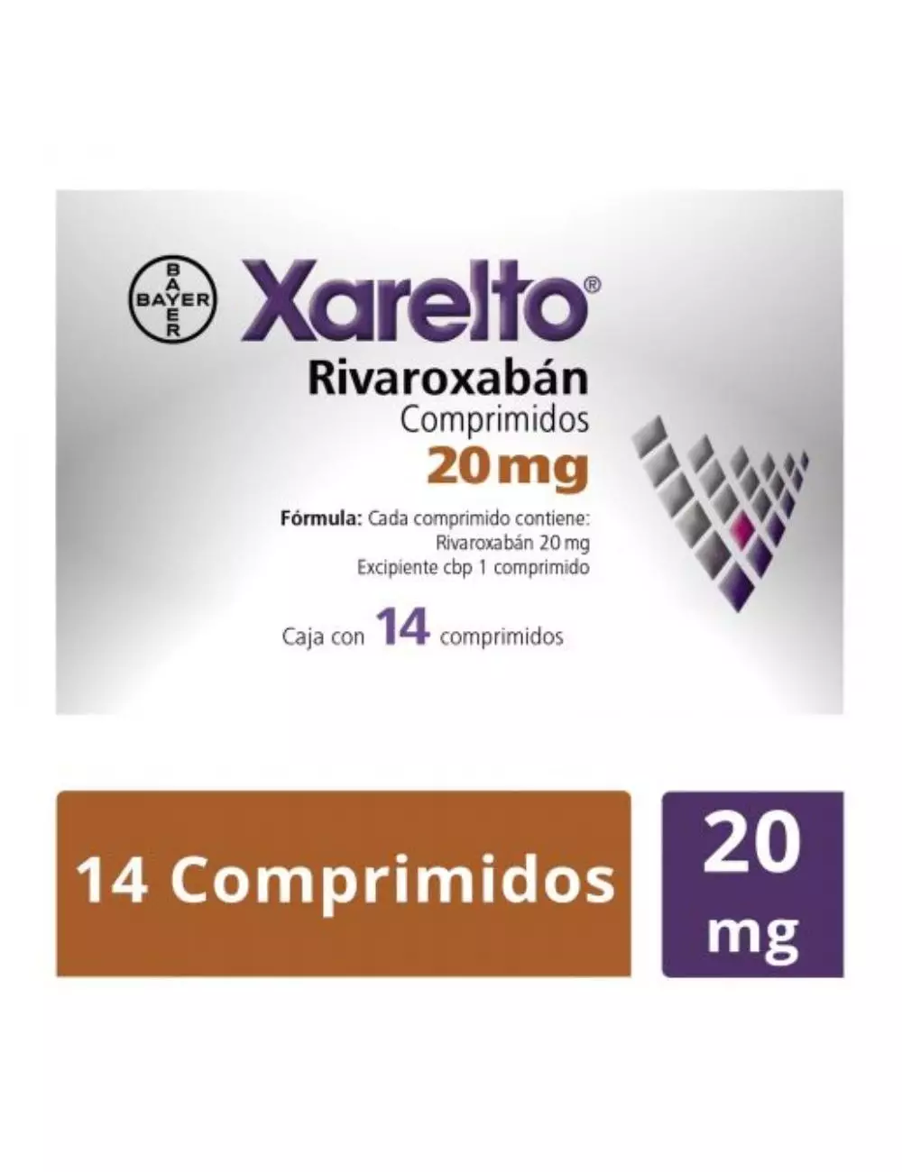 Xarelto® 20 mg (Rivaroxabán) |  14 Comprimidos | BAYER