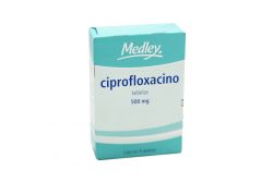 Ciprofloxacino Tabletas 500 mg Caja Con 8 Tabletas RX2