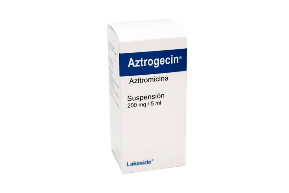 Aztrogecin Suspensión 200 mg / 5 mL Caja Con Frasco Con Polvo Para 15 mL - RX2