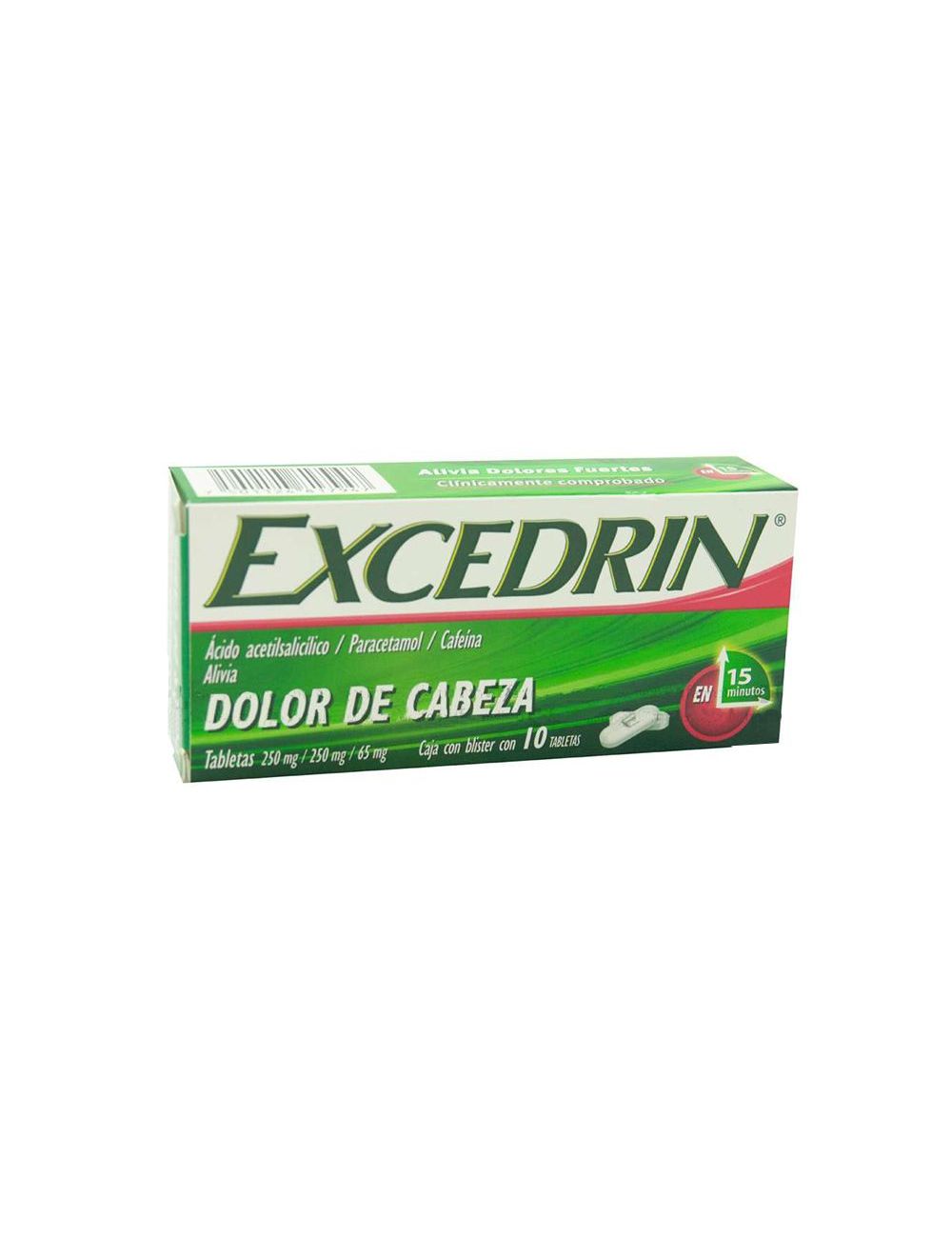 Excedrin 250 mg/ 250 mg/ 65 mg Caja Con Blister Con 10 Tabletas