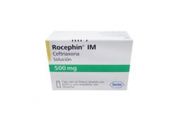 Rocephin .5 g IV Frasco Ámpula Y Ampolleta Con Diluyente - RX2