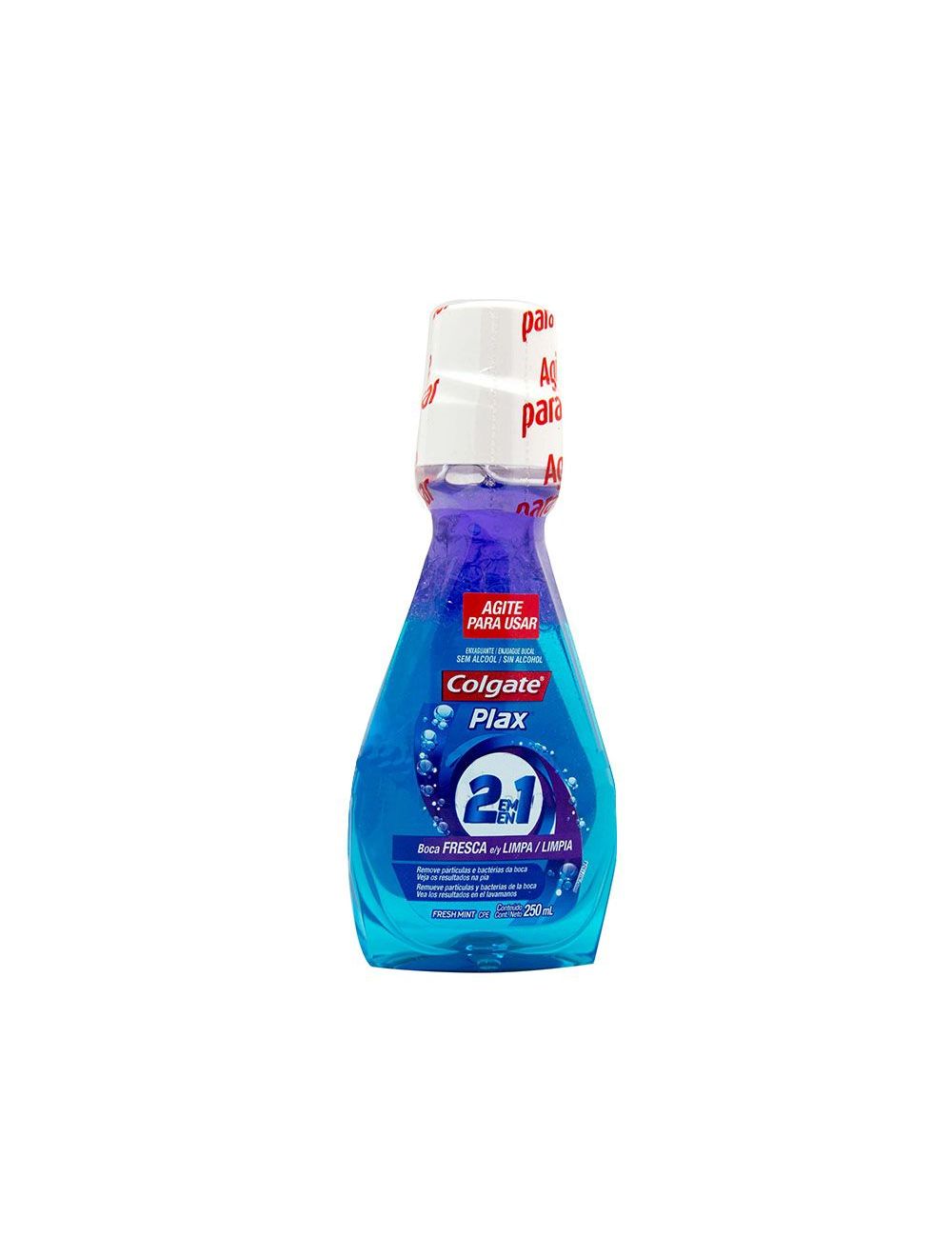 Enjuague bucal Colgate Plax 2 En 1 Sin Alcohol Frasco Con 250 mL