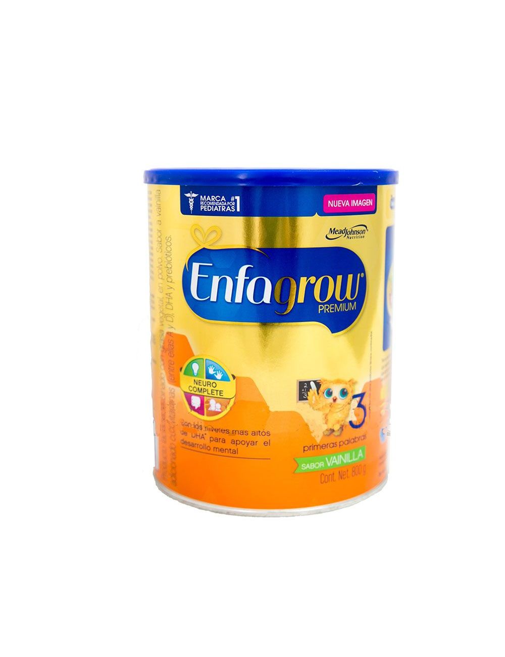 ENFAGROW PREMIUM 3 SABOR VAINILLA 1-3 AÑOS LATA CON 800 G