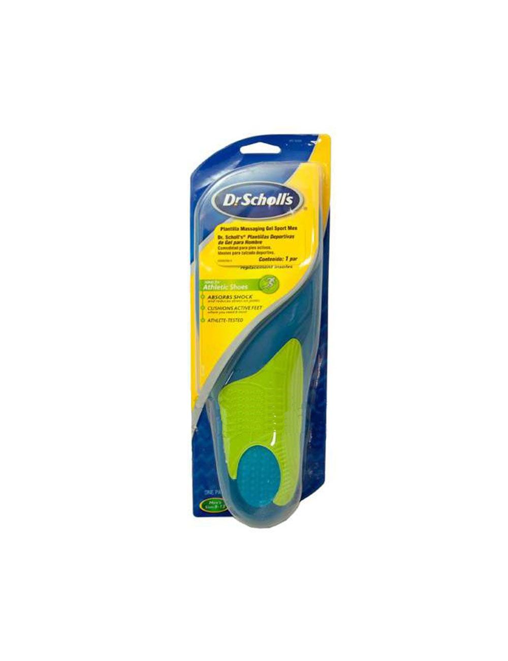 Plantilla De Gel Dr. Scholl´s Massaging Gel Sports Men Empaque Con 1 Par