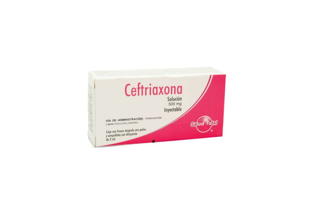 Ceftriaxona Solución Inyectable 500 mg Frasco Ámpula –RX2