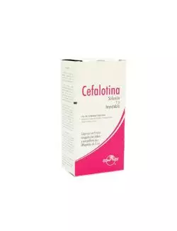 Cefalotina 1 g Caja Con 1 Frasco Ámpula Y Ampolleta De Diluyente 5 mL -RX2 SDT