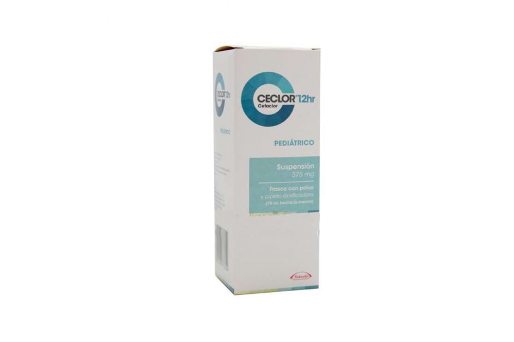 Ceclor 12Hr Pediátrico Suspensión 375 mg Frasco Con Polvo Para 70 mL -RX2