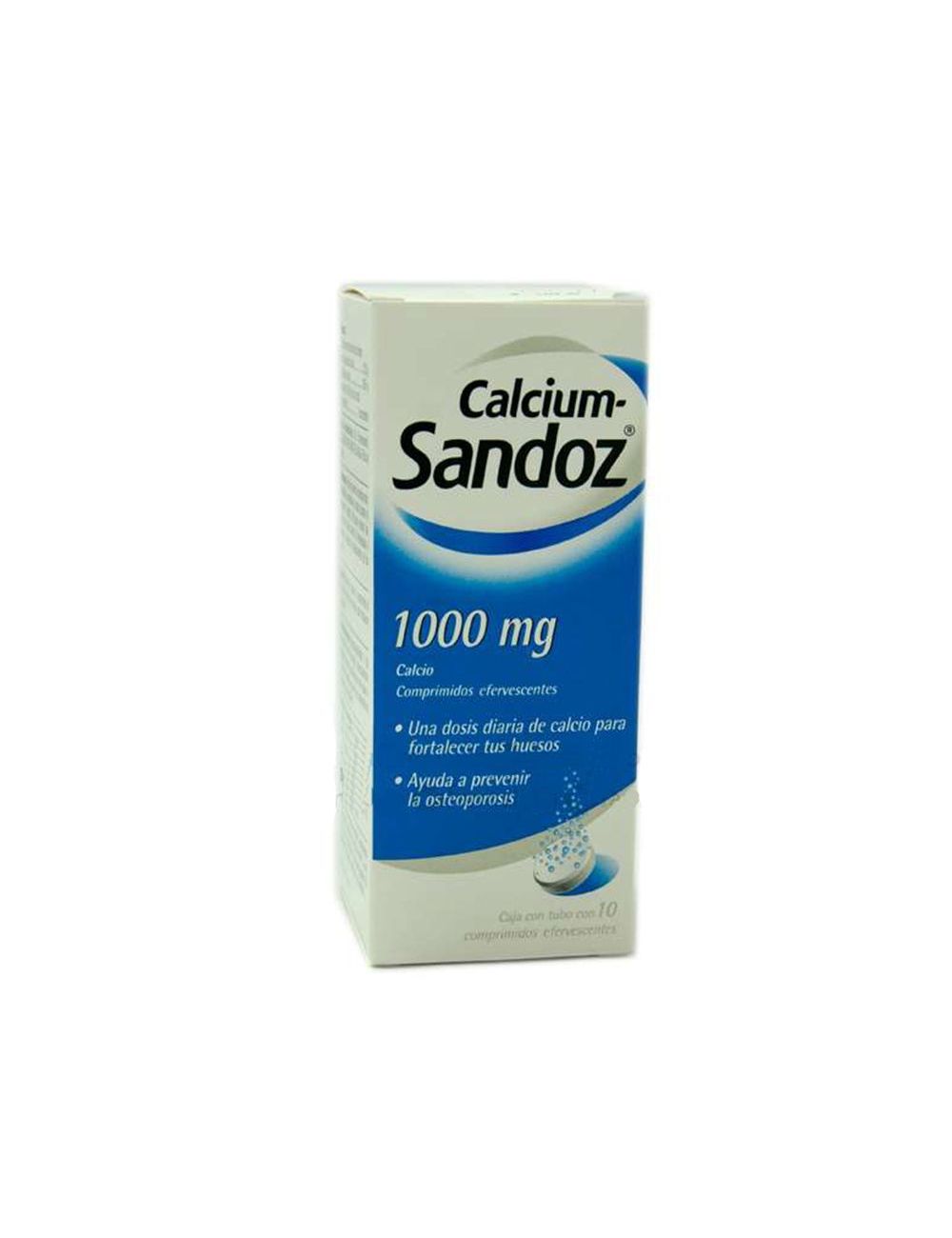 Calcium  Sandoz 1000mg Tubo Con 10 Comprimidos Efervescentes