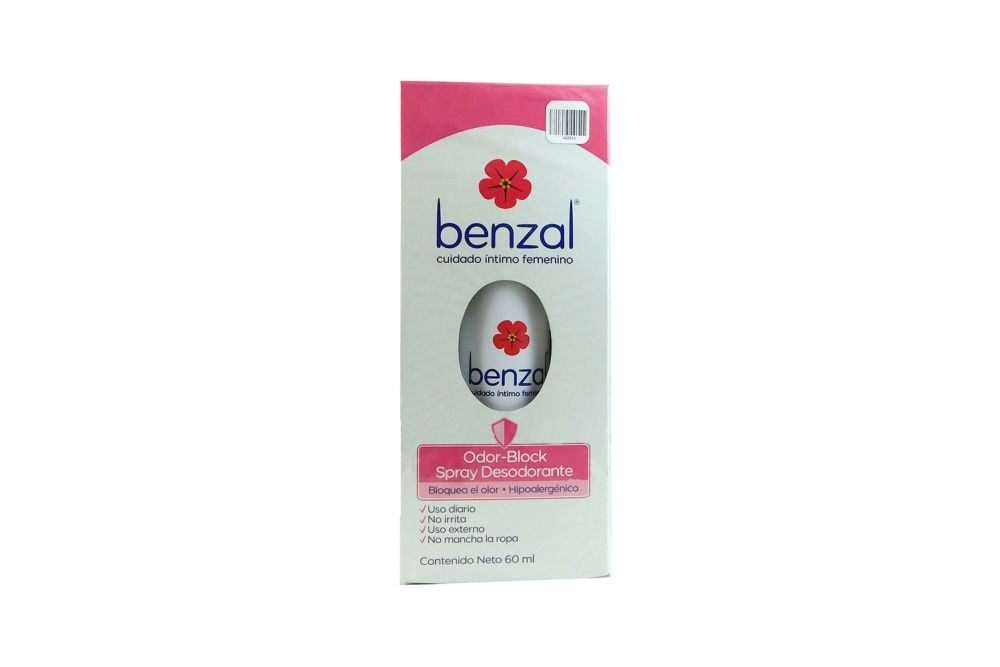 Benzal Spray Desodorante Íntimo Con 60 mL