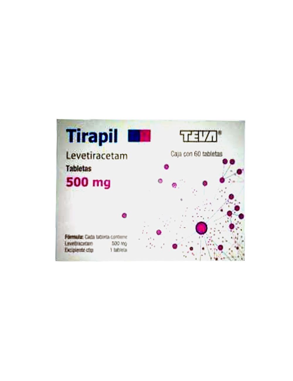 Tirapil® 500 mg (Levetiracetam) - 60 Tabletas - Teva