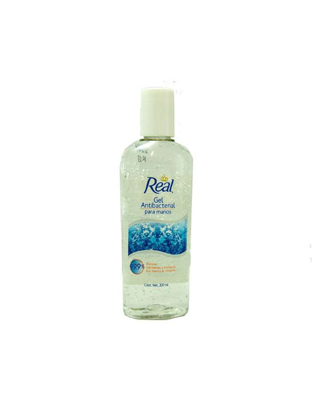 Real Gel Antibacterial Para Manos Botella Con 200 mL