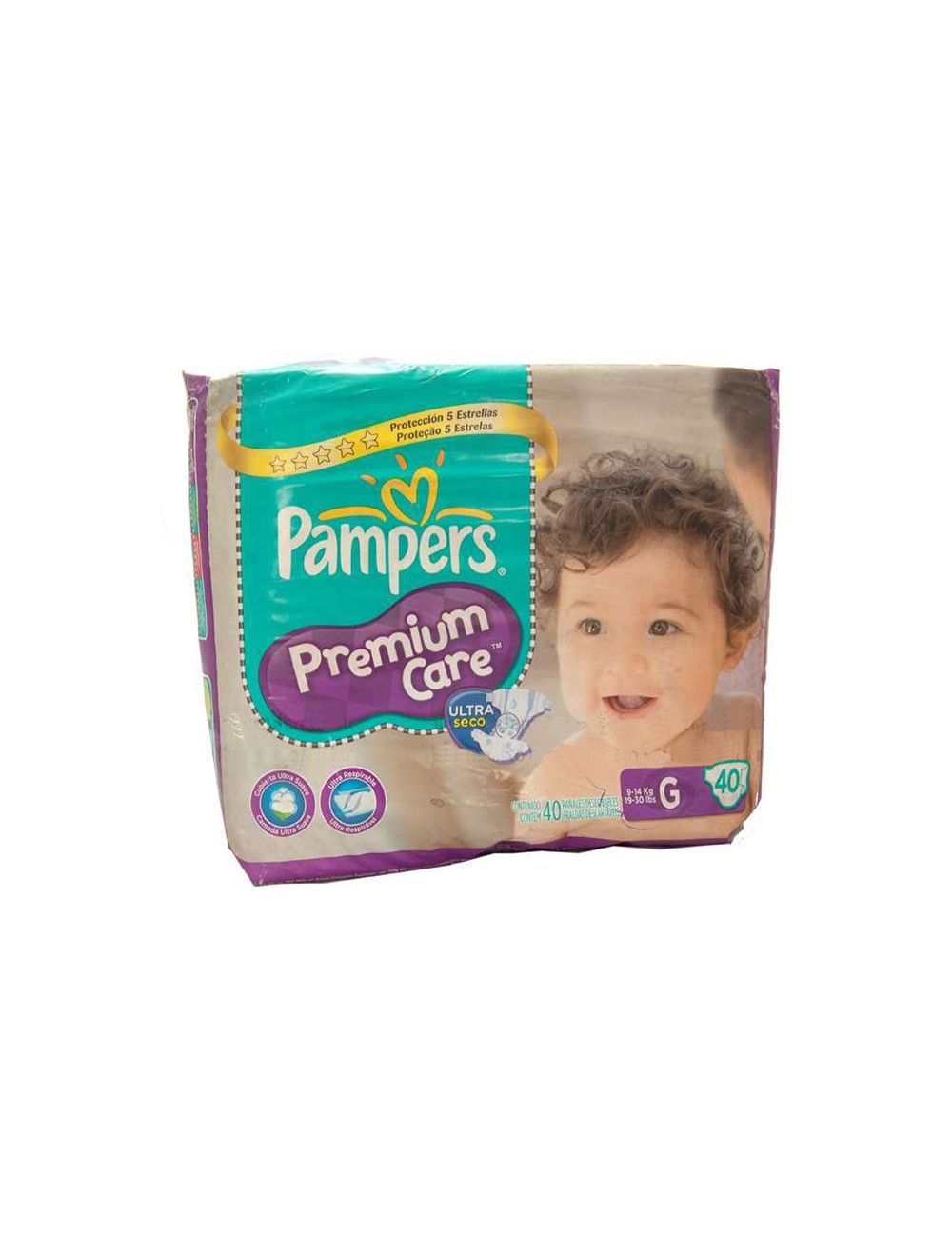PAMPER PREMIUM CARE ATAPA G PAQUETE CON 40 PAÑALES