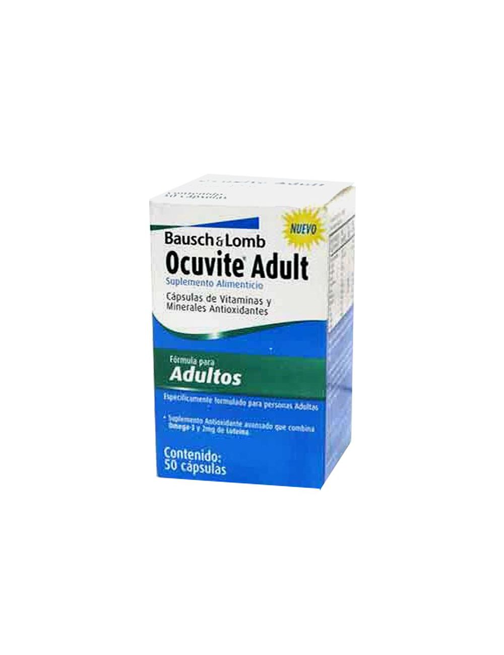 Ocuvite Adult Caja con Frasco con 50 Cápsulas