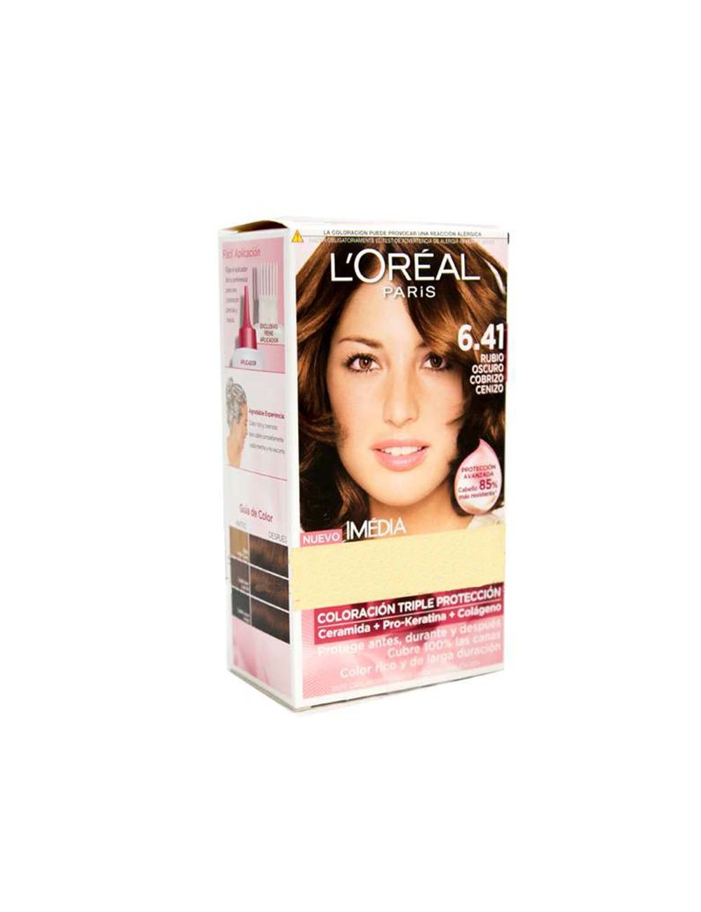 L´OREAL TINTE CAPILAR PERMANENTE - COLOR RUBIO OSCURO COBRIZO CENIZO