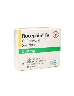 Rocephin Iv 500 mg Con 1 Frasco Ámpula