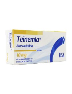 Teinemia 10 mg Caja Con 30 Tabletas