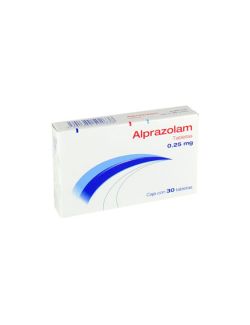 Alprazolam 0.25 mg Caja Con 30 Tabletas-RX1