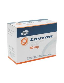 Lipitor® (Atorvastatina) 80 mg - 2 Cajas con 30 Tabletas Cada Una - Pfizer