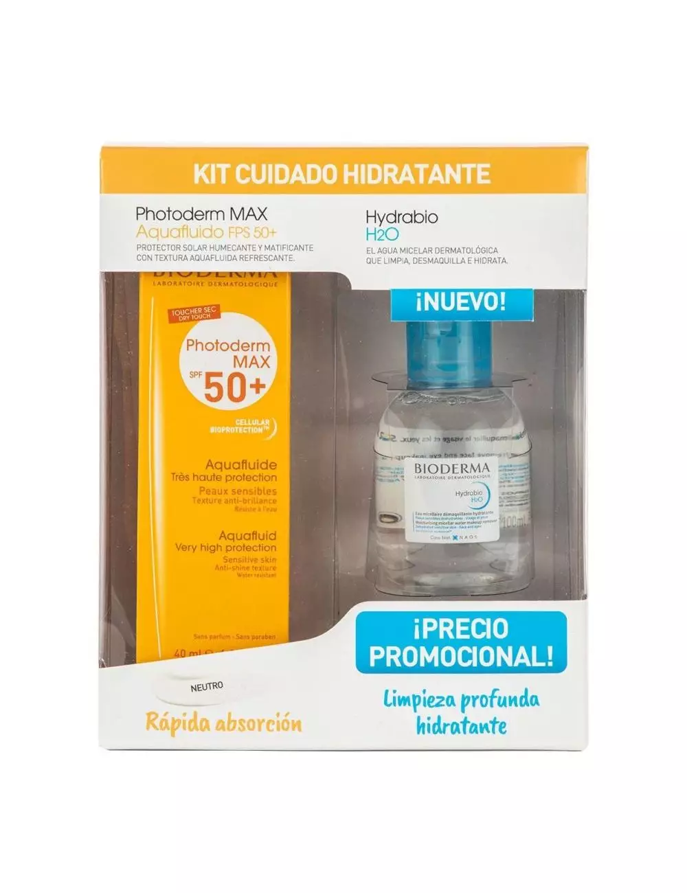 Kit Photoderm MAX Tono Neutro 40 mL + Hydrabio H2O 100 ml